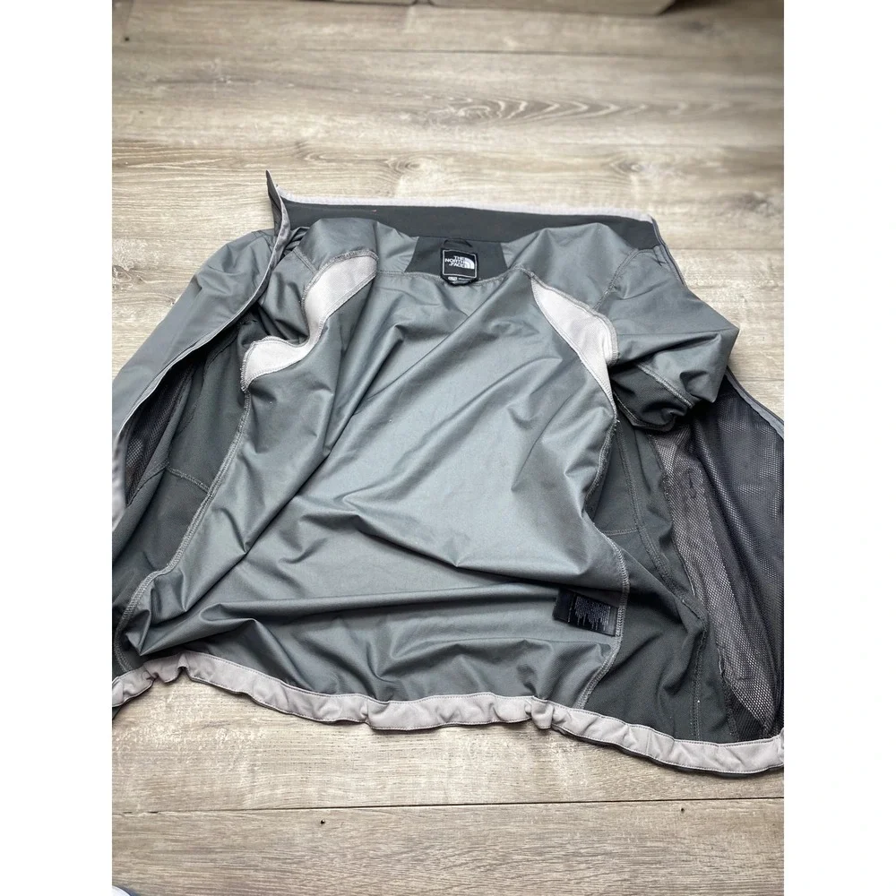 The North Face Windbreaker Jacket Mens XL Grey Colorblock‎ Full Zip Hiking
